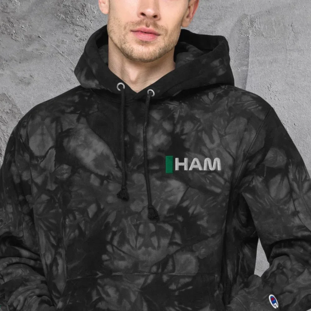 F1 Lewis Hamilton Mercedes Tie Dye Hoodie Embroidered - Picture 2 of 5